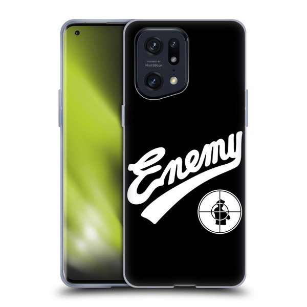Public Enemy Graphics Logotype Soft Gel Case for OPPO Find X5 Pro