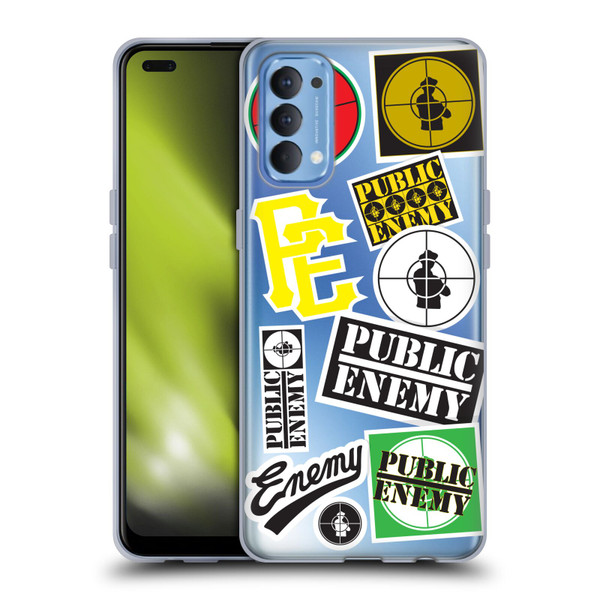Public Enemy Graphics Collage Soft Gel Case for OPPO Reno 4 5G