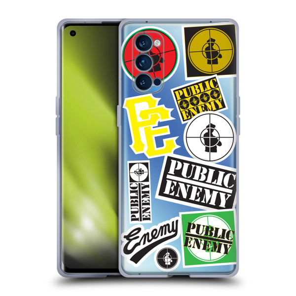 Public Enemy Graphics Collage Soft Gel Case for OPPO Reno 4 Pro 5G