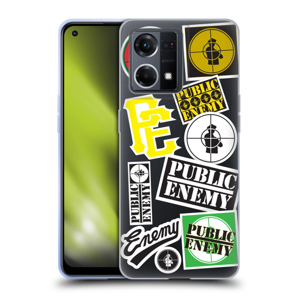 Public Enemy Graphics Collage Soft Gel Case for OPPO Reno8 4G