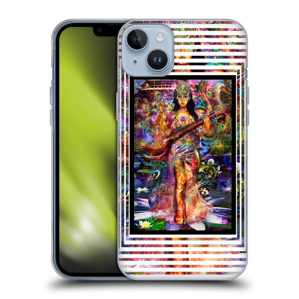 Jumbie Art Gods and Goddesses Saraswatti Soft Gel Case for Apple iPhone 14 Plus