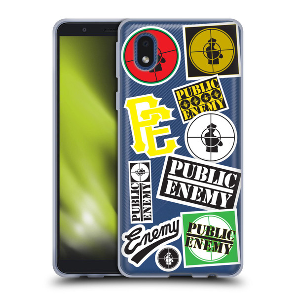 Public Enemy Graphics Collage Soft Gel Case for Samsung Galaxy A01 Core (2020)