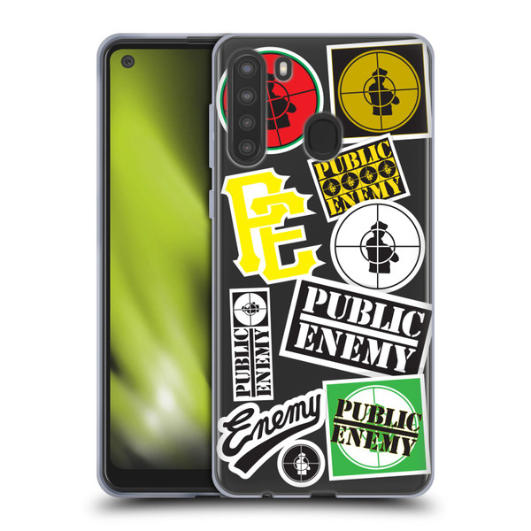 Public Enemy Graphics Collage Soft Gel Case for Samsung Galaxy A21 (2020)