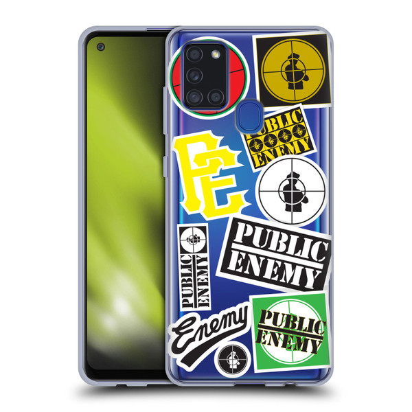 Public Enemy Graphics Collage Soft Gel Case for Samsung Galaxy A21s (2020)