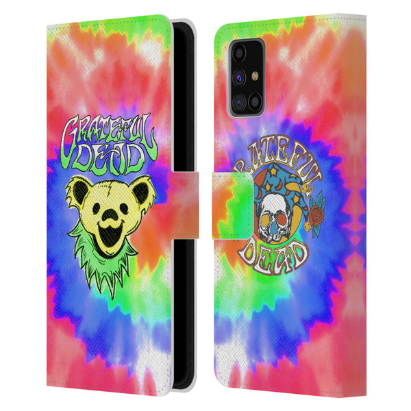 Grateful Dead Trends Bear Tie Dye Leather Book Wallet Case Cover For Samsung Galaxy M31s (2020)
