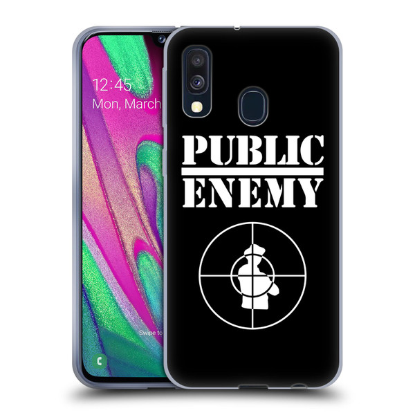 Public Enemy Graphics Logo Soft Gel Case for Samsung Galaxy A40 (2019)