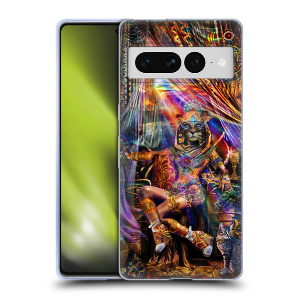 Jumbie Art Gods and Goddesses Bastet Soft Gel Case for Google Pixel 7 Pro