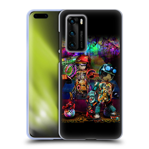 Jumbie Art Visionary Boombox Robots Soft Gel Case for Huawei P40 5G