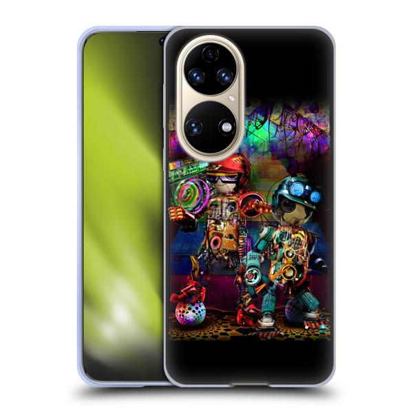 Jumbie Art Visionary Boombox Robots Soft Gel Case for Huawei P50