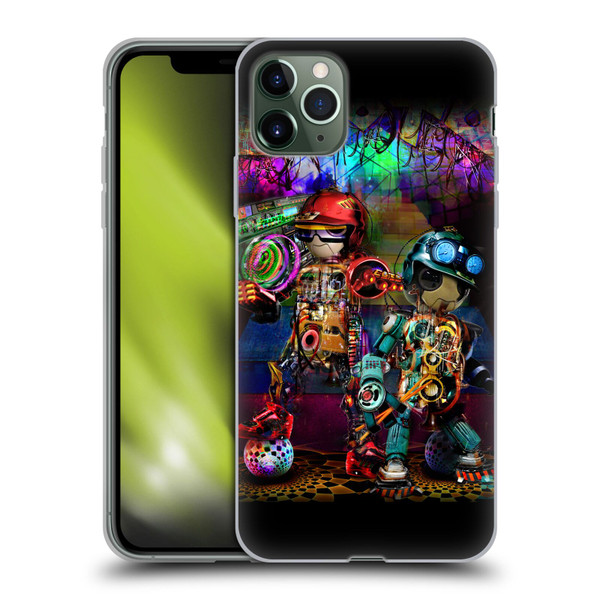 Jumbie Art Visionary Boombox Robots Soft Gel Case for Apple iPhone 11 Pro Max
