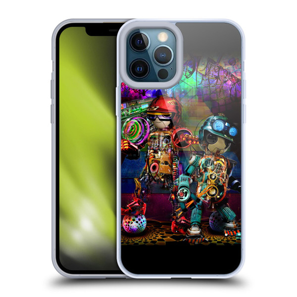 Jumbie Art Visionary Boombox Robots Soft Gel Case for Apple iPhone 12 Pro Max