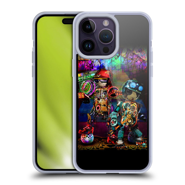 Jumbie Art Visionary Boombox Robots Soft Gel Case for Apple iPhone 14 Pro Max