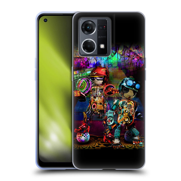 Jumbie Art Visionary Boombox Robots Soft Gel Case for OPPO Reno8 4G