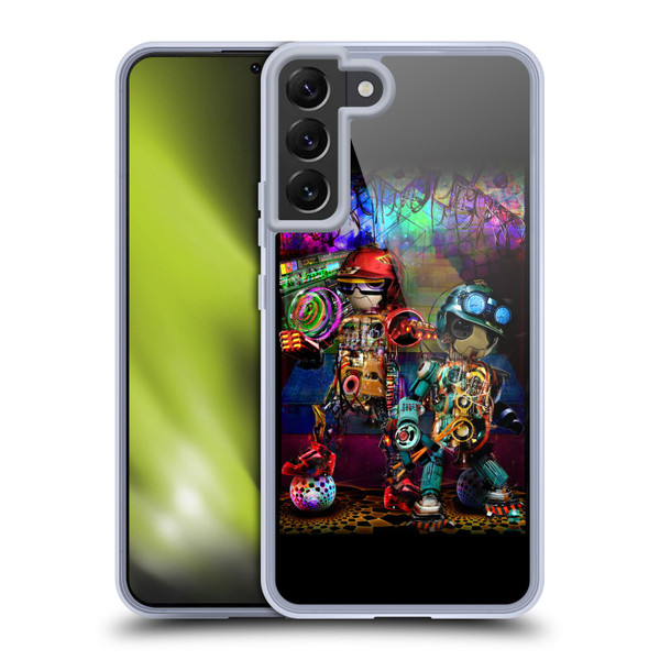 Jumbie Art Visionary Boombox Robots Soft Gel Case for Samsung Galaxy S22+ 5G