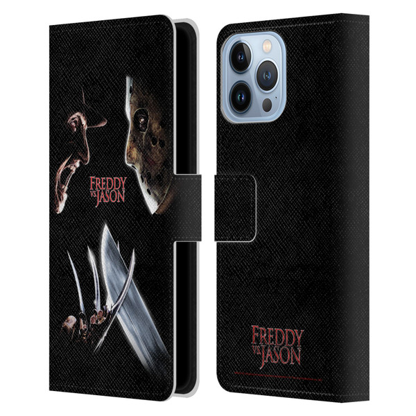 Freddy VS. Jason Graphics Freddy vs. Jason Leather Book Wallet Case Cover For Apple iPhone 13 Pro Max