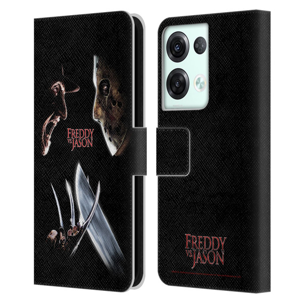Freddy VS. Jason Graphics Freddy vs. Jason Leather Book Wallet Case Cover For OPPO Reno8 Pro