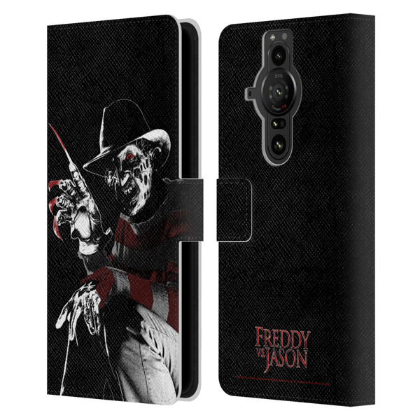 Freddy VS. Jason Graphics Freddy Leather Book Wallet Case Cover For Sony Xperia Pro-I
