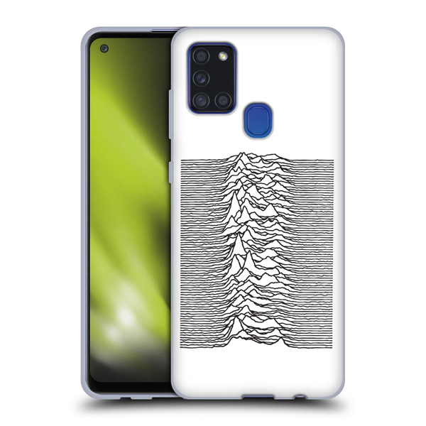 Joy Division Graphics Pulsar Waves Soft Gel Case for Samsung Galaxy A21s (2020)