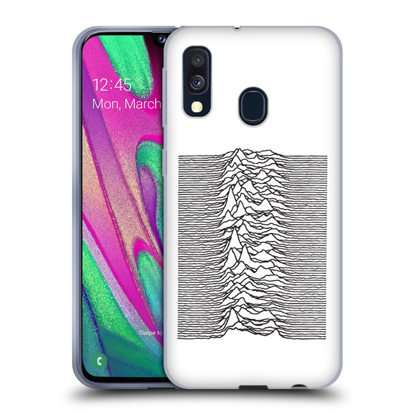 Joy Division Graphics Pulsar Waves Soft Gel Case for Samsung Galaxy A40 (2019)