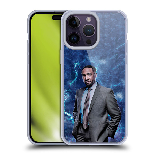 Black Lightning Characters William Henderson Soft Gel Case for Apple iPhone 14 Pro Max