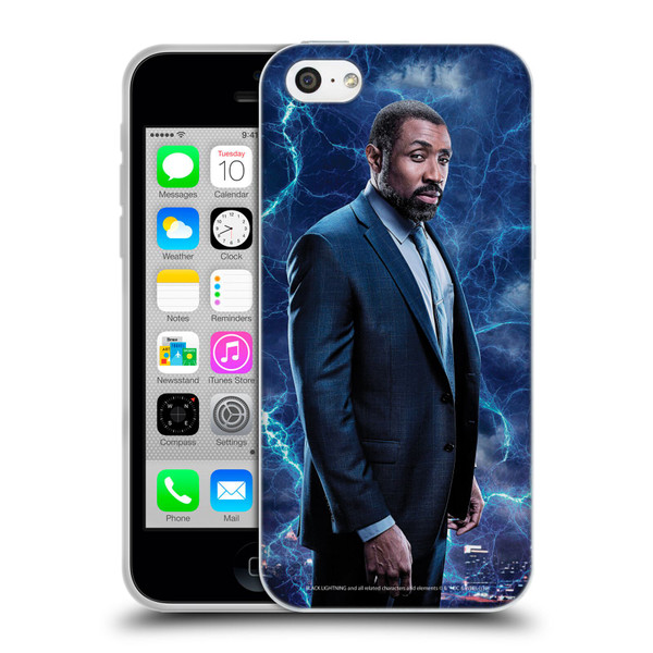 Black Lightning Characters Jefferson Pierce Soft Gel Case for Apple iPhone 5c