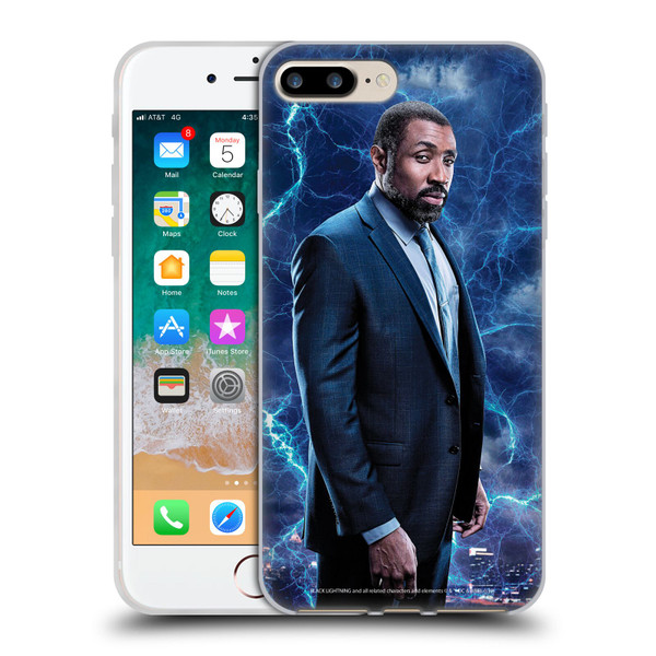Black Lightning Characters Jefferson Pierce Soft Gel Case for Apple iPhone 7 Plus / iPhone 8 Plus