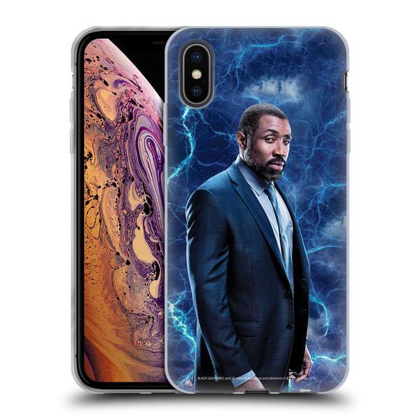 Black Lightning Characters Jefferson Pierce Soft Gel Case for Apple iPhone XS Max