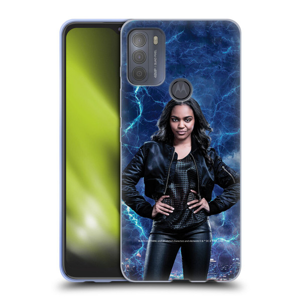 Black Lightning Characters Jennifer Pierce Soft Gel Case for Motorola Moto G50