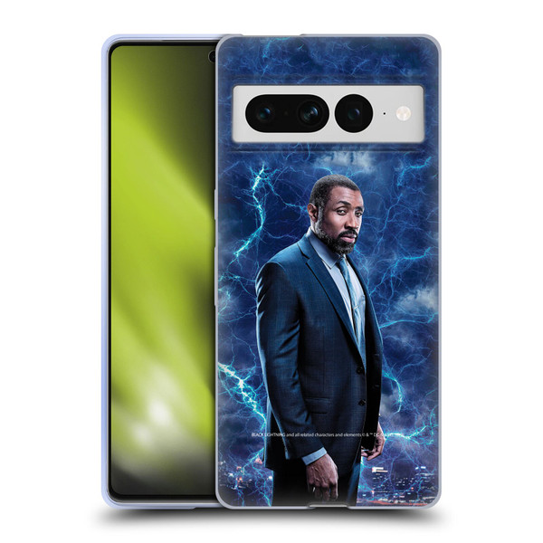 Black Lightning Characters Jefferson Pierce Soft Gel Case for Google Pixel 7 Pro