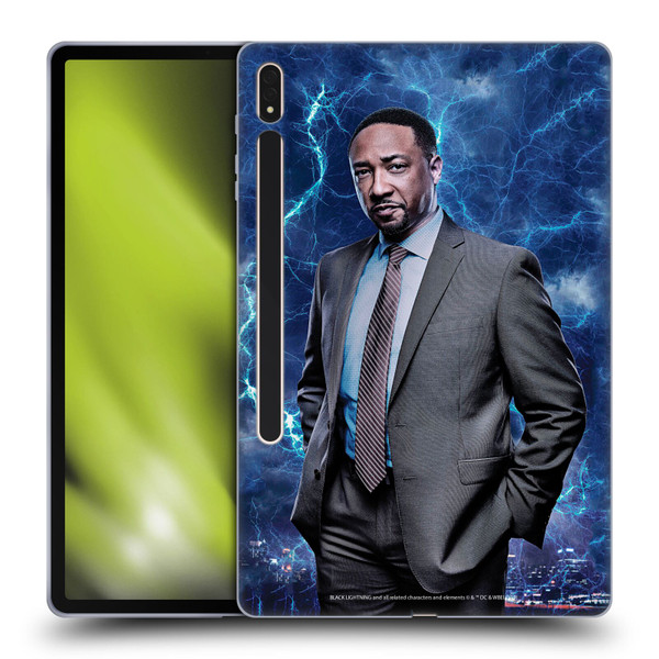 Black Lightning Characters William Henderson Soft Gel Case for Samsung Galaxy Tab S8 Plus