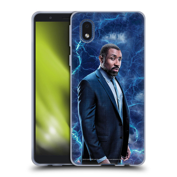 Black Lightning Characters Jefferson Pierce Soft Gel Case for Samsung Galaxy A01 Core (2020)
