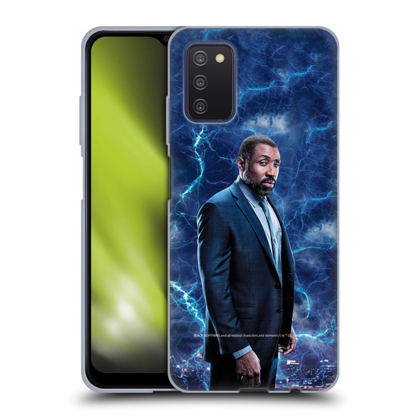 Black Lightning Characters Jefferson Pierce Soft Gel Case for Samsung Galaxy A03s (2021)