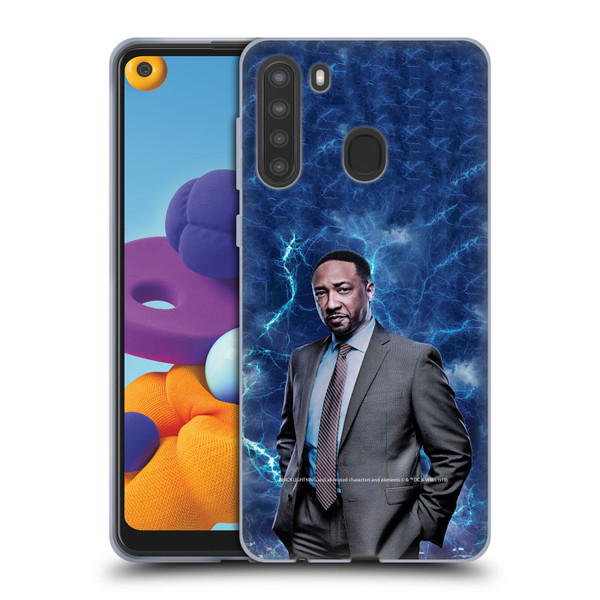 Black Lightning Characters William Henderson Soft Gel Case for Samsung Galaxy A21 (2020)