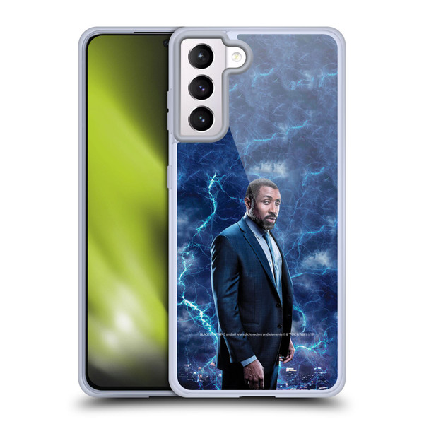 Black Lightning Characters Jefferson Pierce Soft Gel Case for Samsung Galaxy S21+ 5G