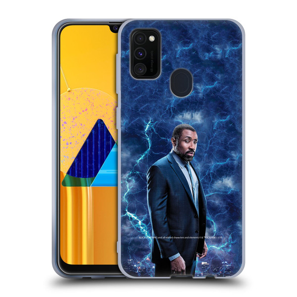 Black Lightning Characters Jefferson Pierce Soft Gel Case for Samsung Galaxy M30s (2019)/M21 (2020)