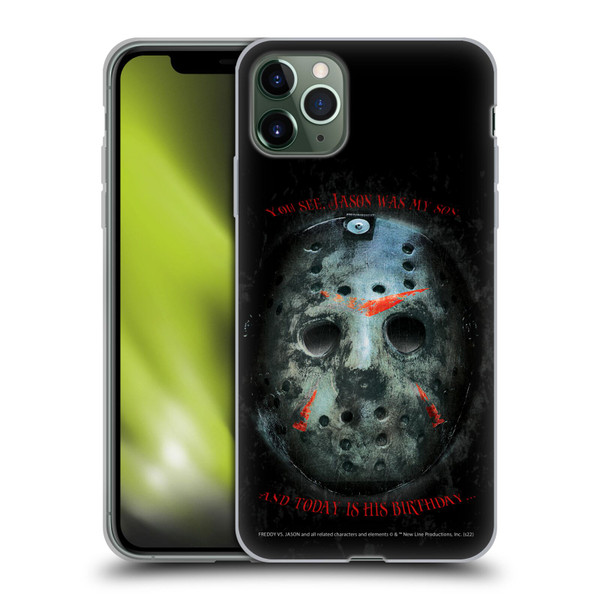 Freddy VS. Jason Graphics Jason's Birthday Soft Gel Case for Apple iPhone 11 Pro Max