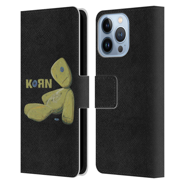 Korn Graphics Issues Doll Leather Book Wallet Case Cover For Apple iPhone 13 Pro