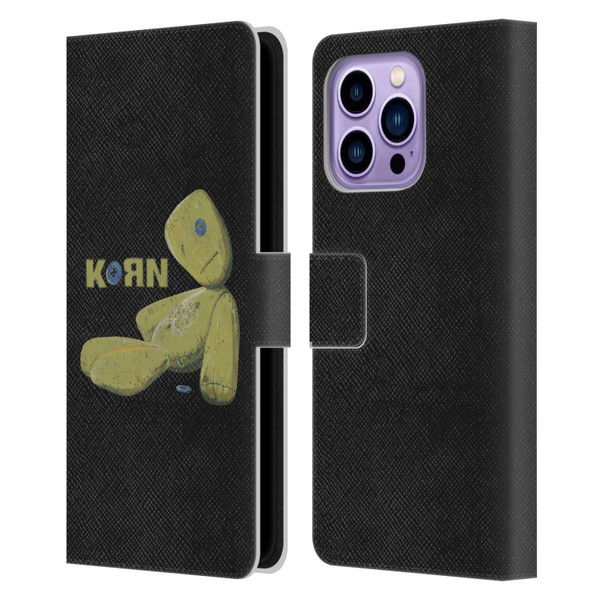 Korn Graphics Issues Doll Leather Book Wallet Case Cover For Apple iPhone 14 Pro Max