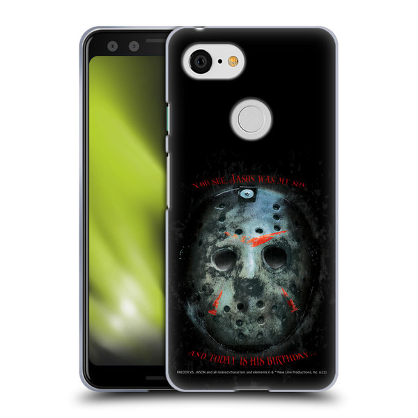 Freddy VS. Jason Graphics Jason's Birthday Soft Gel Case for Google Pixel 3