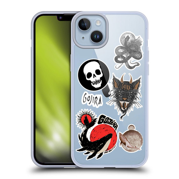 Gojira Graphics Sticker Print Soft Gel Case for Apple iPhone 14 Plus & MagSafe