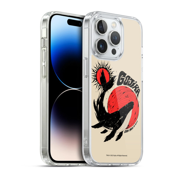 Gojira Graphics Whale Sun Moon Soft Gel Case for Apple iPhone 14 Pro & MagSafe