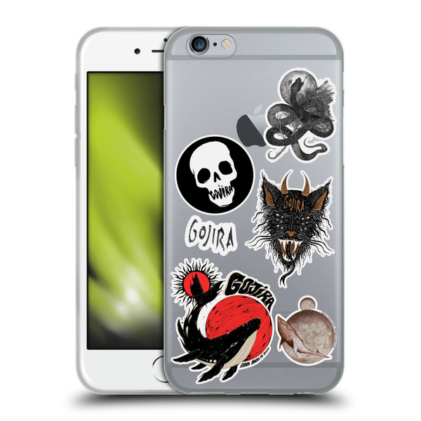 Gojira Graphics Sticker Print Soft Gel Case for Apple iPhone 6 / iPhone 6s
