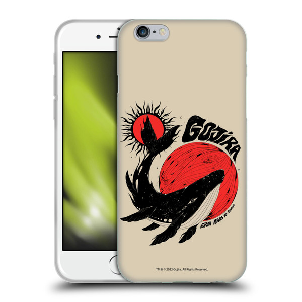 Gojira Graphics Whale Sun Moon Soft Gel Case for Apple iPhone 6 / iPhone 6s