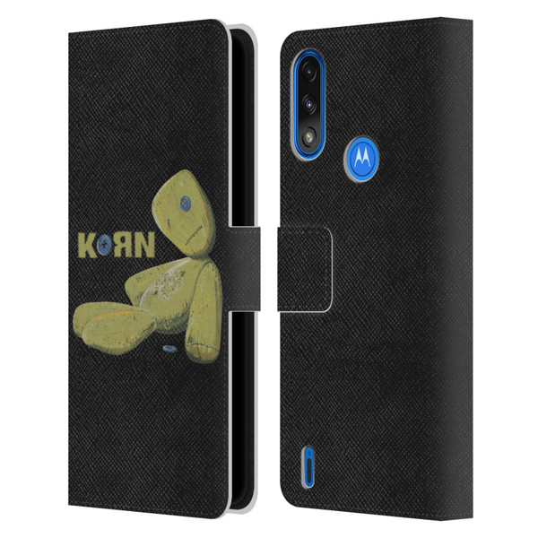 Korn Graphics Issues Doll Leather Book Wallet Case Cover For Motorola Moto E7 Power / Moto E7i Power