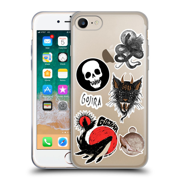 Gojira Graphics Sticker Print Soft Gel Case for Apple iPhone 7 / 8 / SE 2020 & 2022