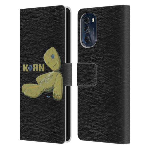 Korn Graphics Issues Doll Leather Book Wallet Case Cover For Motorola Moto G (2022)