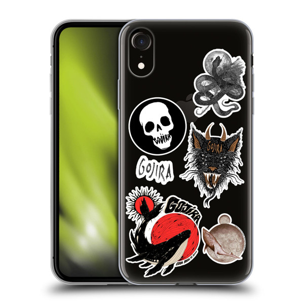 Gojira Graphics Sticker Print Soft Gel Case for Apple iPhone XR
