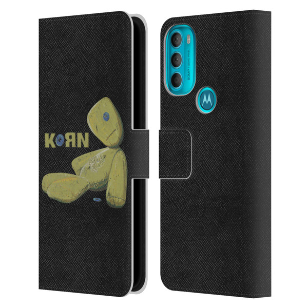 Korn Graphics Issues Doll Leather Book Wallet Case Cover For Motorola Moto G71 5G