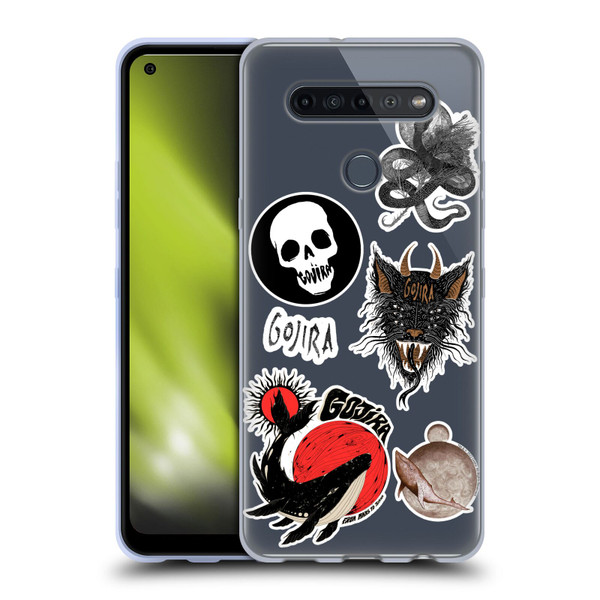 Gojira Graphics Sticker Print Soft Gel Case for LG K51S