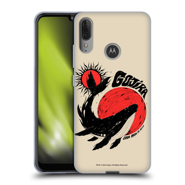 Gojira Graphics Whale Sun Moon Soft Gel Case for Motorola Moto E6 Plus